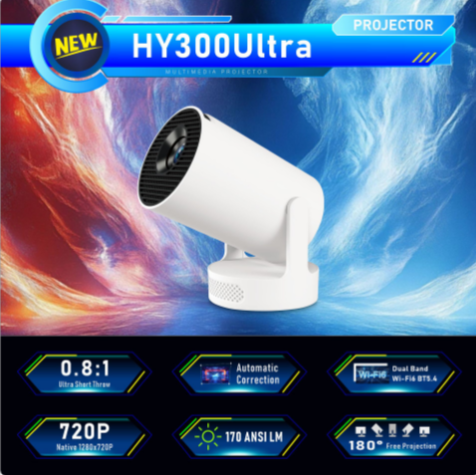 HY300 Ultra Short Throw 4K Mini Projector